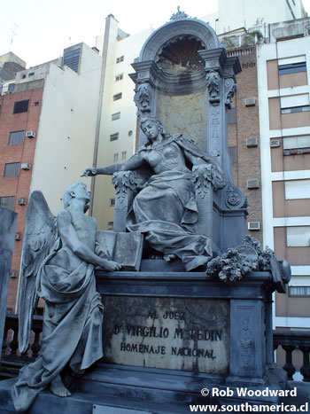 Tomb of a judge at Cementerio Recoleta Cemetery