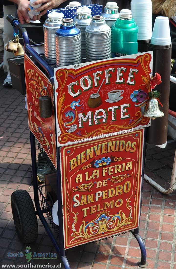 Offering Mate and Coffee on the streets of San Telmo, Buenos Aires, Argentina