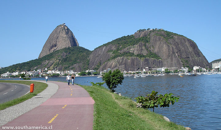 A footpath in Botafogo, Rio de Janeiro, Brazil