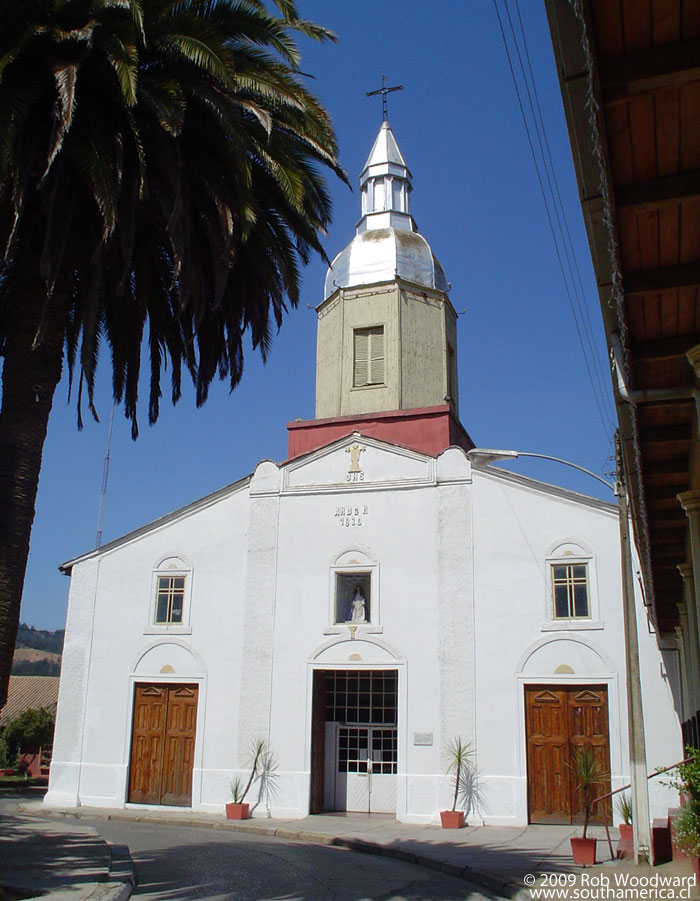 The church of Curepto, Chile before the 2011 earthquake