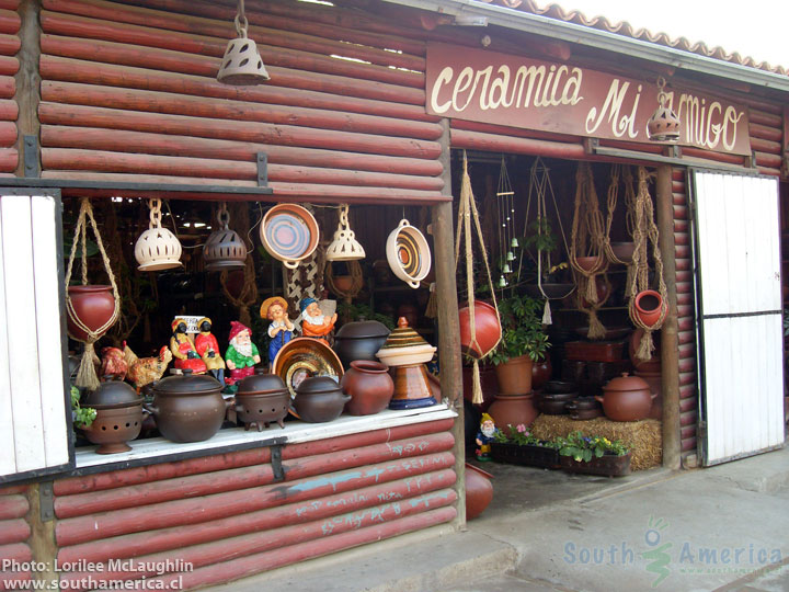 A pottery store in Pomaire, Chile