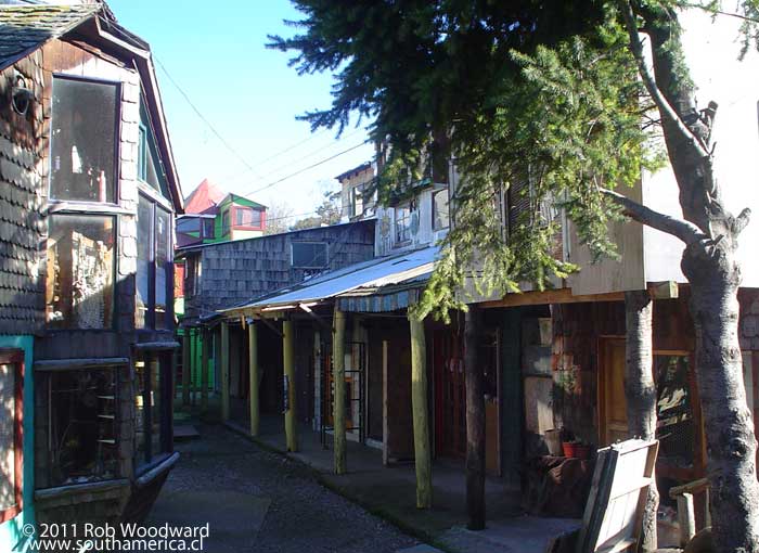 Pueblito Melipulli Alley with shops, Puerto Montt Chile