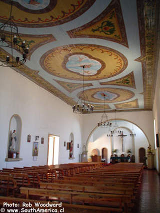 Inside the church of Villa Alegre, Chile