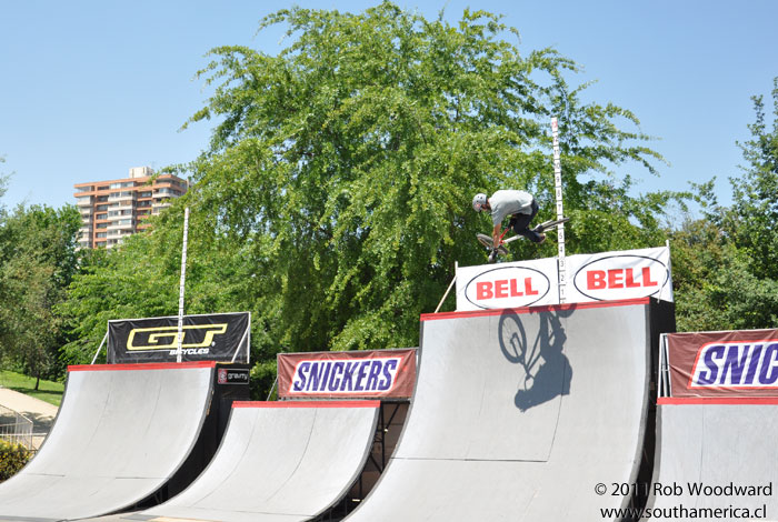 Ramps at Bike Park in Parque Araucano Santiago Chile