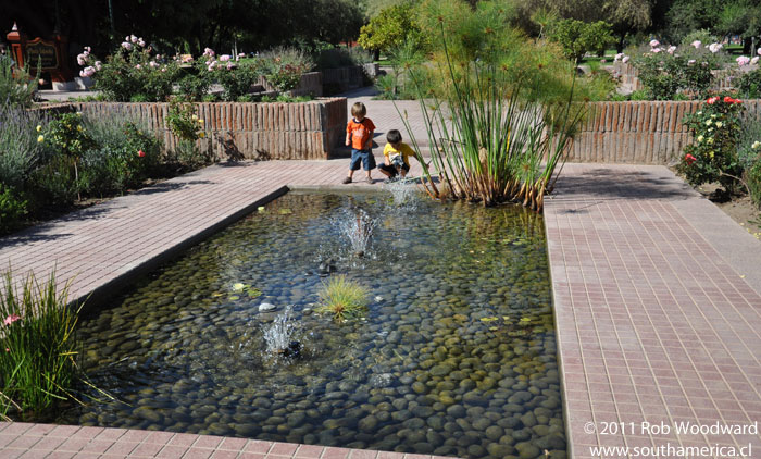 One of the ponds of Parque Araucano