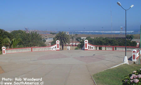 A view of the upper part of the square called Plaza Arturo Prat