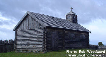 The church of Fuerte Bulnes near Punta Arenas