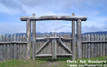 Wooden Gate at Fuerte Bulnes