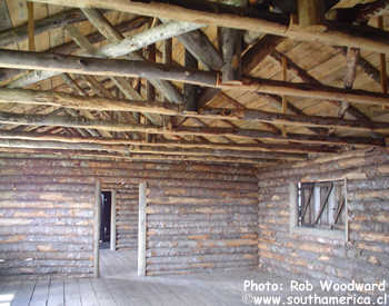 The inside of one of the buliding of Fuerte Bulnes