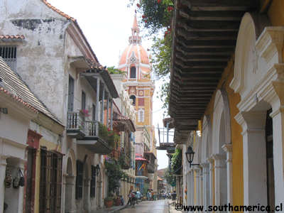 Colonial Street in Cartagena