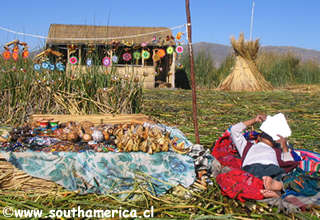 The floating islands of Lake Titicaca