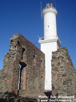 The ruins and the lighthouse