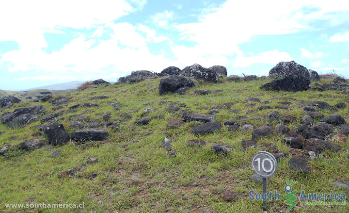 Orongo Moai Ahu remains Easter Island