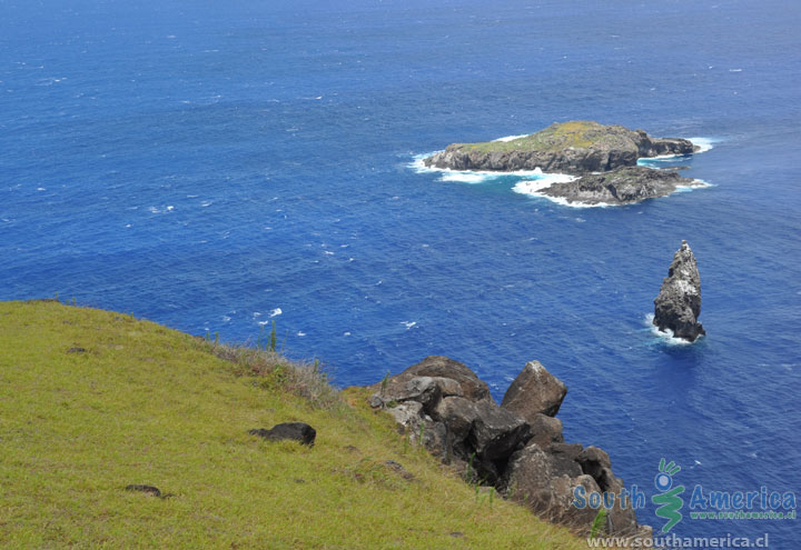 Motu Nui and Motu Iti seen from Orongo Easter Island