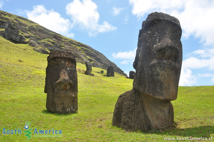The most famous Moai at Rano Raraku Easter Island