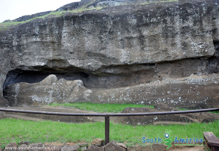 Large unfinished Moai Rano Raraku Easter Island