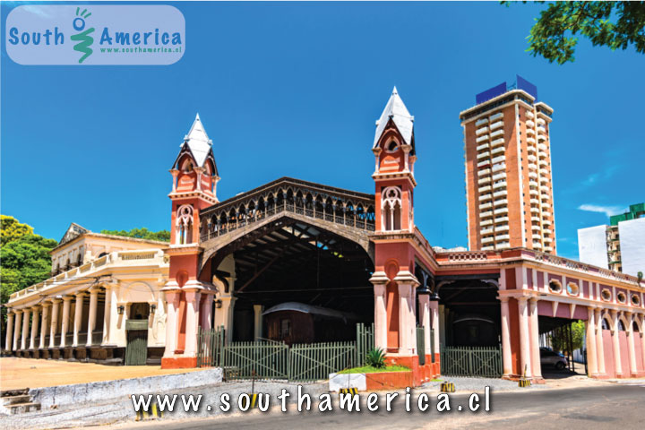 The former Estacion Central train station in Asuncion, Paraguay which is now a train museum