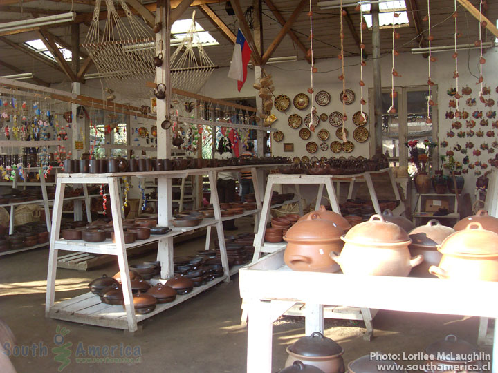 Inside a store in Pomaire, Chile