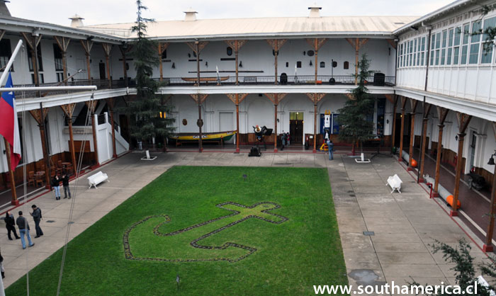 The central patio courtyard of the Museo Marítimo Nacional - Valparaíso