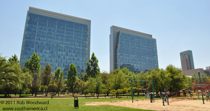 Buildings overlooking Parque Araucano