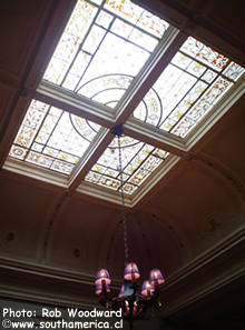 Ceiling in the Hall of Braun Menendez Palace, Punta Arenas, Chile