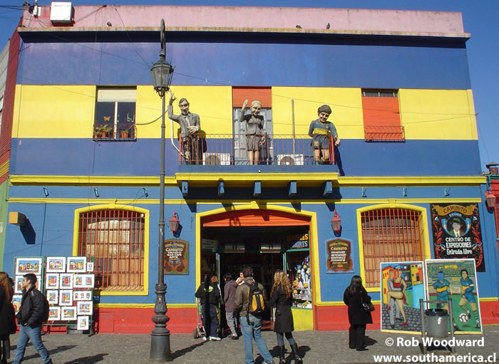 A balcony in La Boca, Buenos Aires, Argentina
